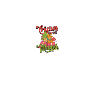 CRĂCIUN FERICIT MAMĂ model negru pe tricou