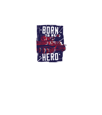 Born To be A Hero cu tanc model gri pe tricou