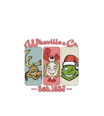 Whoville & Co - Grinch model alb pe tricou