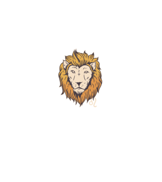 Lion head Horoscope model turcoaz pe tricou