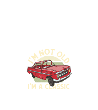 'Mașină clasică - I''m not old I''m a classic' model negru pe tricou