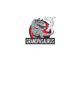 Grandpasaurus T-rex model negru pe tricou