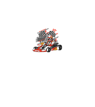 Gokart model negru pe tricou