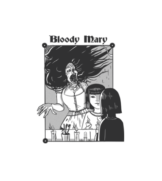 Bloody Mary model alb pe tricou