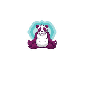 Panda Meditație model roz neon pe tricou