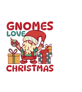 Gnomes LOVE Christmas model albastru deschis pe tricou