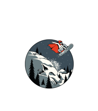 Scufița Roșie și Lupul Snowboard model turcoaz pe tricou