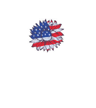 Floarea-soarelui americană Usa Sunflower model alb pe tricou