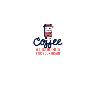 Cafea - o îmbrățișare lichidă pentru creier model gri pe tricou