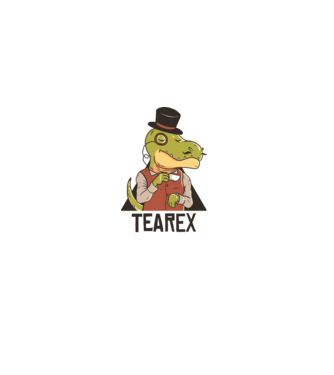 Tea Rex dinozaur cu ceai model albastru deschis pe tricou