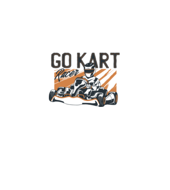Concurent Go-kart model alb pe tricou