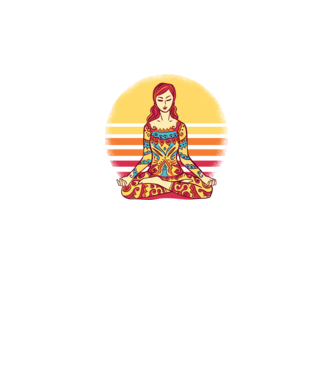Mandala Yoga Meditație model negru pe tricou