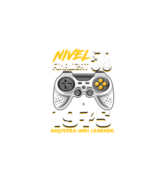 Nivel Finalizat 50 1975 model negru pe tricou