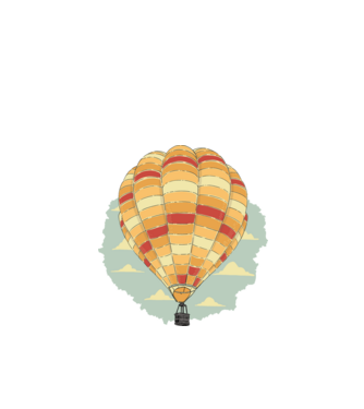 Aerostat model turcoaz pe tricou