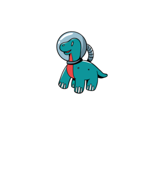 Dinozaur Astronaut model negru pe tricou