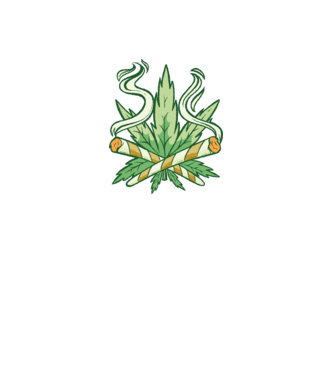 Cannabis Marijuana model negru pe tricou