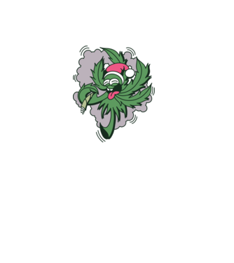 Marijuana Santa model verde pe tricou