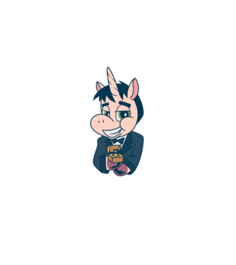 Mire unicorn model albastru deschis pe tricou