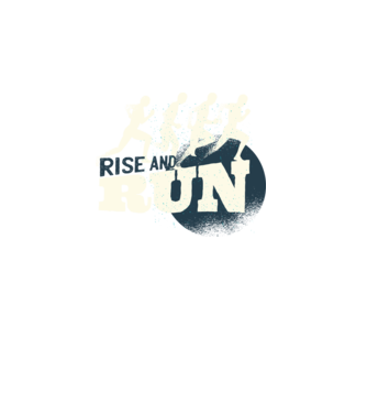 Rise and Run - Tricou pentru alergători model turcoaz pe tricou