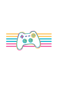 Gamer Controler Retro model alb pe tricou