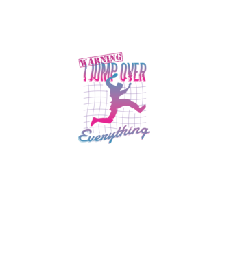 Warning I Jump over everything Parkour model negru pe tricou