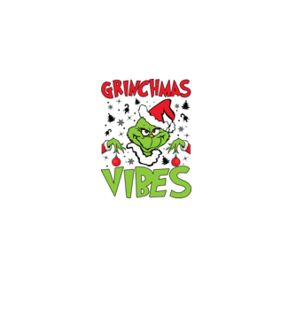 Grinchmas Vibes - Grinch model albastru închis pe tricou