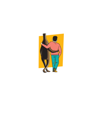 Amici de pahar model gri pe tricou