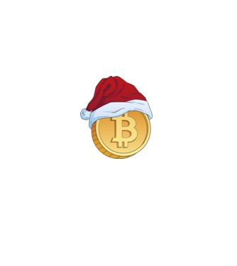 Crăciun Bitcoin model gri pe tricou