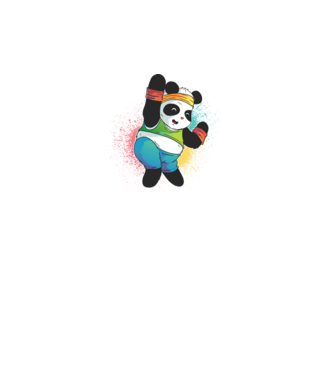 Panda drăguț Zumba model turcoaz pe tricou
