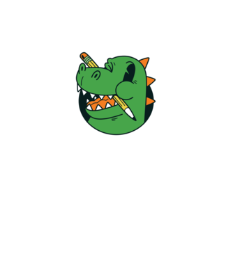 Elev Dinozaur drăguț model alb pe tricou