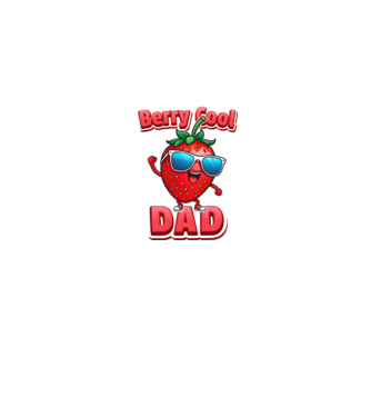 Berry Cool Dad Strawberry model albastru jeanși pe tricou