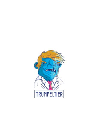 Trumpeltier monstru Trump model alb pe tricou
