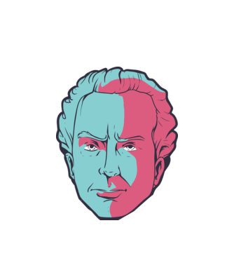 Immanuel Kant model alb pe tricou