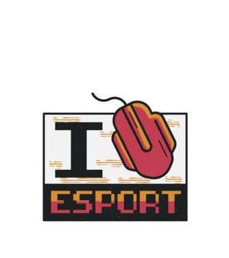 I love Esport model verde de măr pe tricou