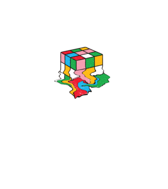 Cub Rubik topindu-se model negru pe tricou
