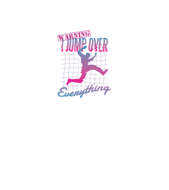 Warning I Jump over everything Parkour model negru pe tricou