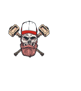 Craniu Viking model negru pe tricou