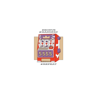 Slot machine model alb pe tricou