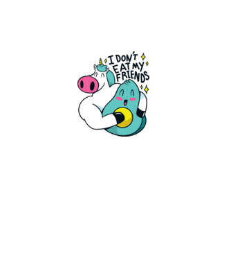 Unicorn Avocado Prietenie model turcoaz pe tricou