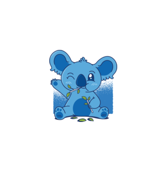 Koala drăguț model alb pe tricou