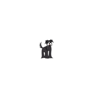 Desen Schnauzer model gri pe tricou