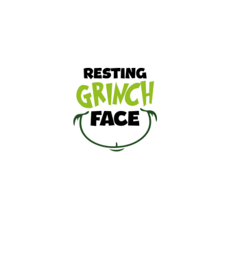 Resting Grinch face model gri pe tricou