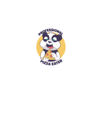 Panda Pizza model albastru jeanși pe tricou
