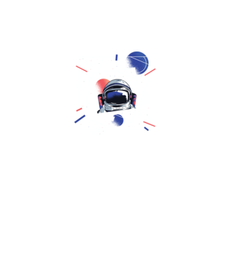 Astronaut univers abstract model negru pe tricou