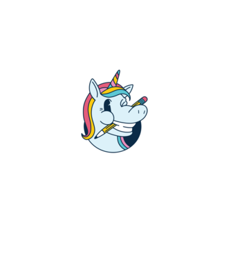 Elev Unicorn drăguț model liliachiu pe tricou