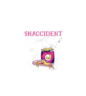 Snaccident model negru pe tricou
