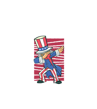 Uncle Sam DAB model alb pe tricou