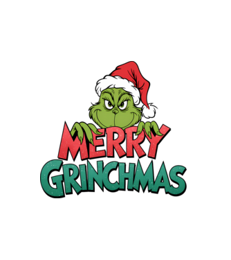 Merry Grinchmas model alb pe tricou