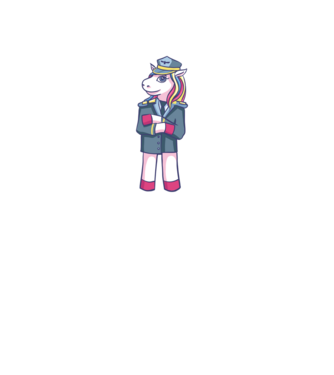 Unicorn Pilot model mov pe tricou