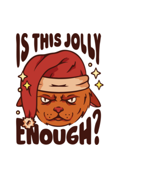 Is this Jolly enough tricou de Crăciun model negru pe tricou